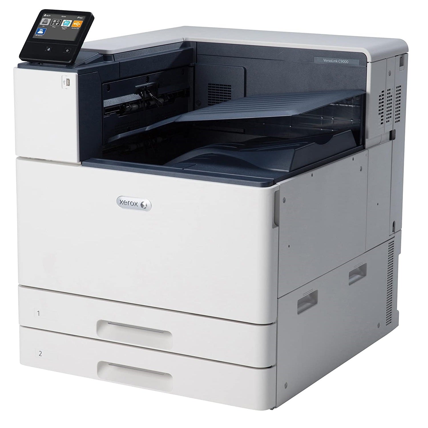 Xerox VersaLink C9000DT C9000/DT Laser Color Tabloid LED Printer, 11x17, 2400 x 1200 DPI Print Resolution With Tandem Trays And Cabinet